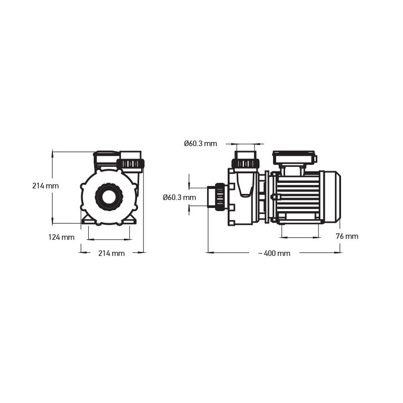 1 Speed, 2,4 HP Pump - Wellisparts