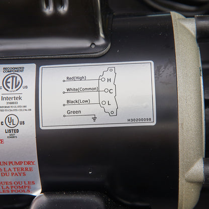 Spa pump 1,5HP - two speed 60Hz