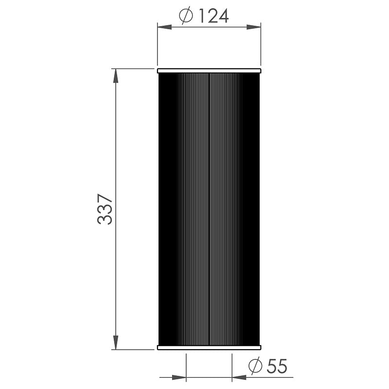 Spa Filter 13,3in x 4,9in 50 sqf (no thread) - Wellis